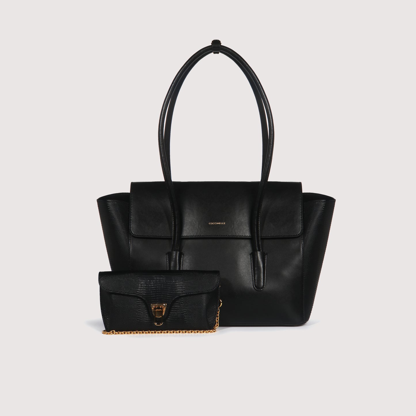 COCCINELLE DOUBLE BEAT BIMATERIAL MEDIUM