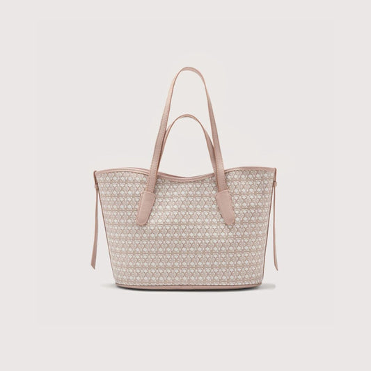 COCCINELLE NEW NEVER WITHOUT BAG COATED MONOGRAM MEDIUM