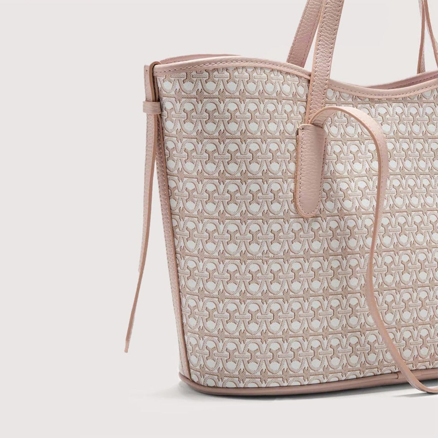 COCCINELLE NEW NEVER WITHOUT BAG COATED MONOGRAM MEDIUM