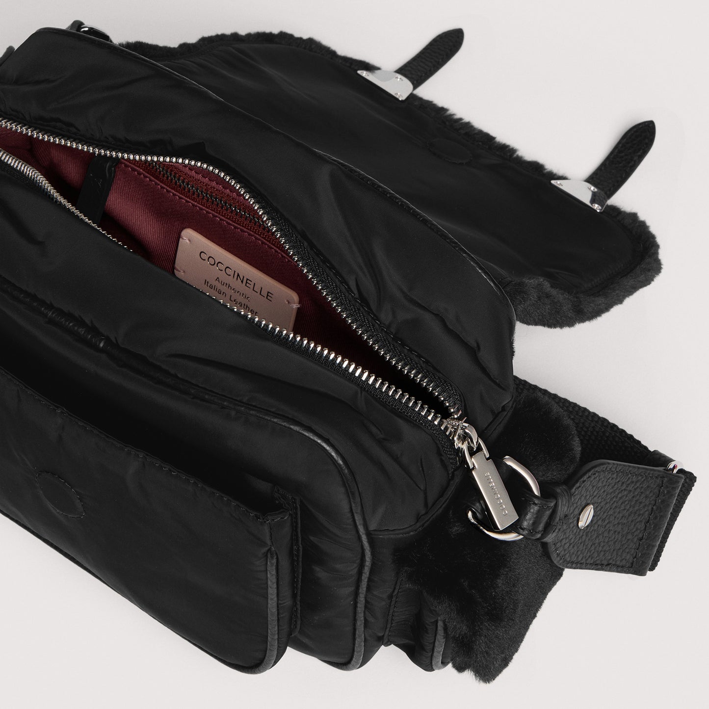 COCCINELLE CAMPUS SYNTHETIC FUR NYLON SMALL