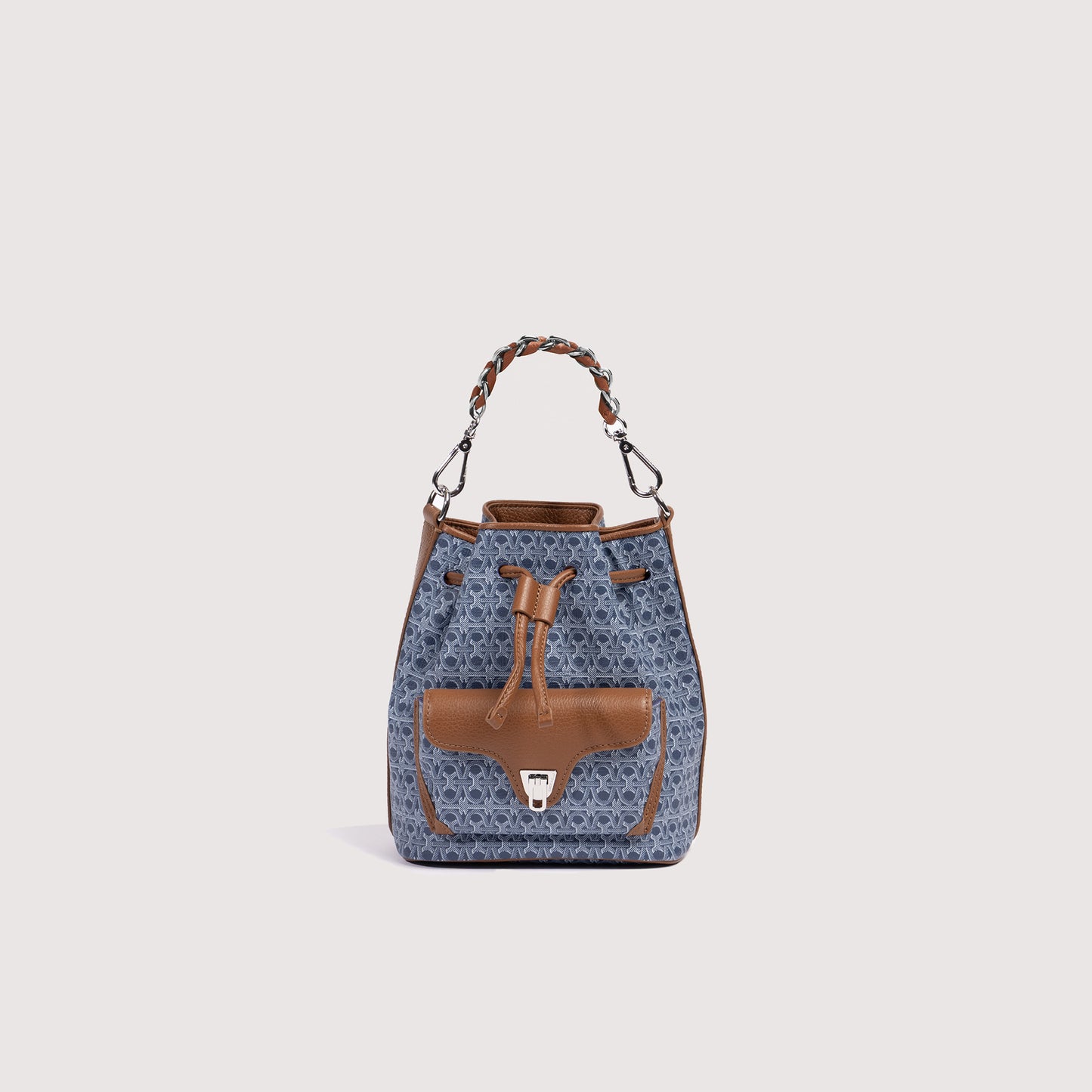 COCCINELLE BEAT GENERATION DENIM COATED MONOGRAM SMALL