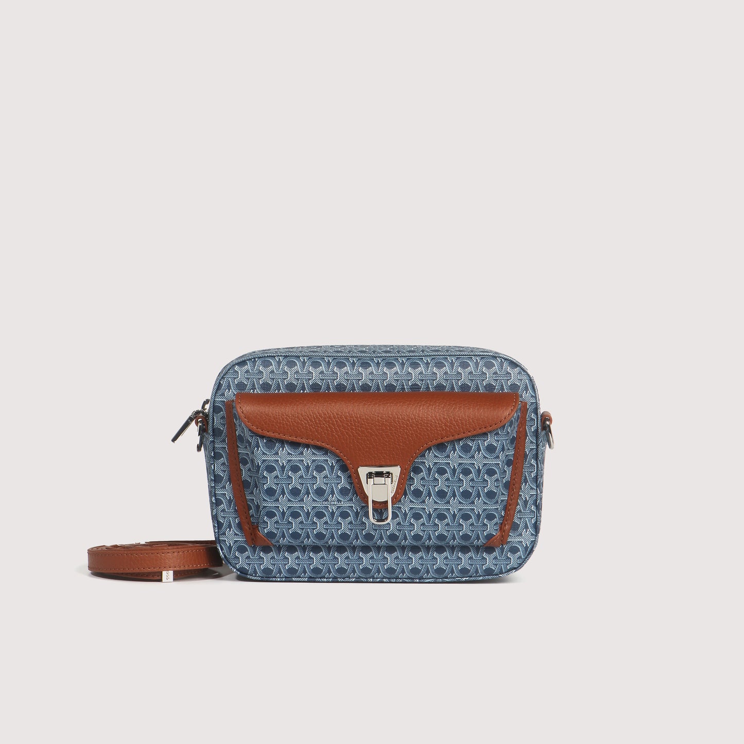 COCCINELLE BEAT DENIM COATED MOOGRAM SMALL