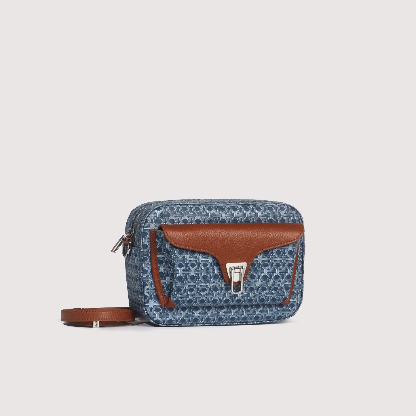 COCCINELLE BEAT DENIM COATED MOOGRAM SMALL