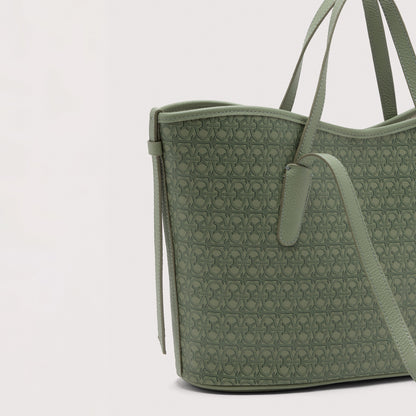 COCCINELLE NEW NEVER WITHOUT BAG COATED MONOGRAM MEDIUM