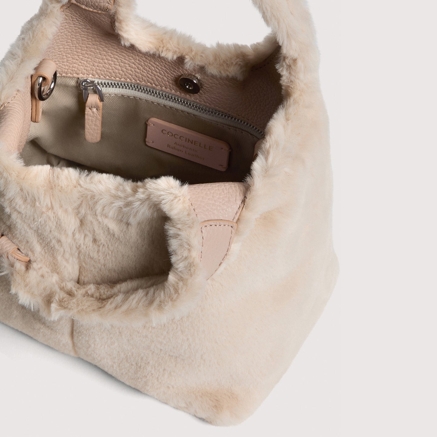 COCCINELLE C-EASY SYNTHETIC FUR SMALL