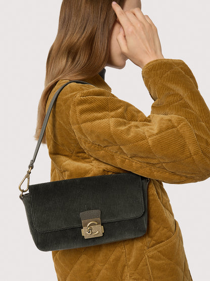 COCCINELLE C-ME LOCK CORDUROY MEDIUM