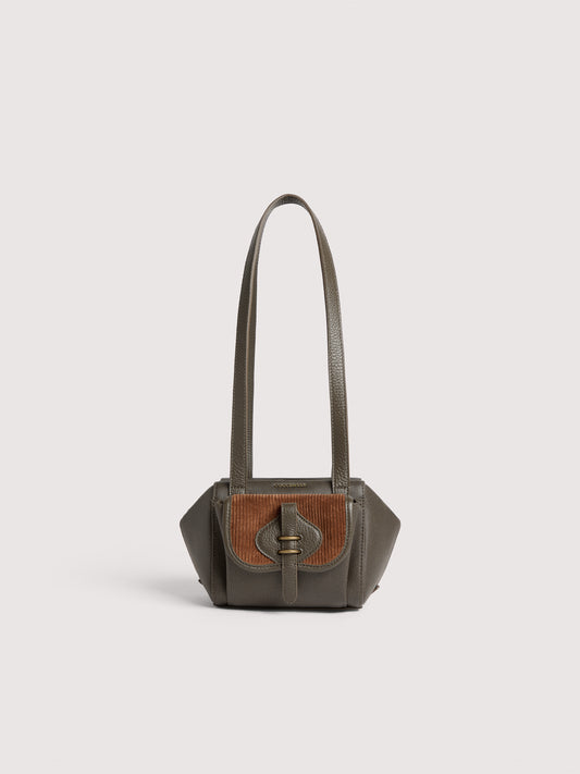 COCCINELLE MAVERY POCKET WAXED CORDUROY SMALL
